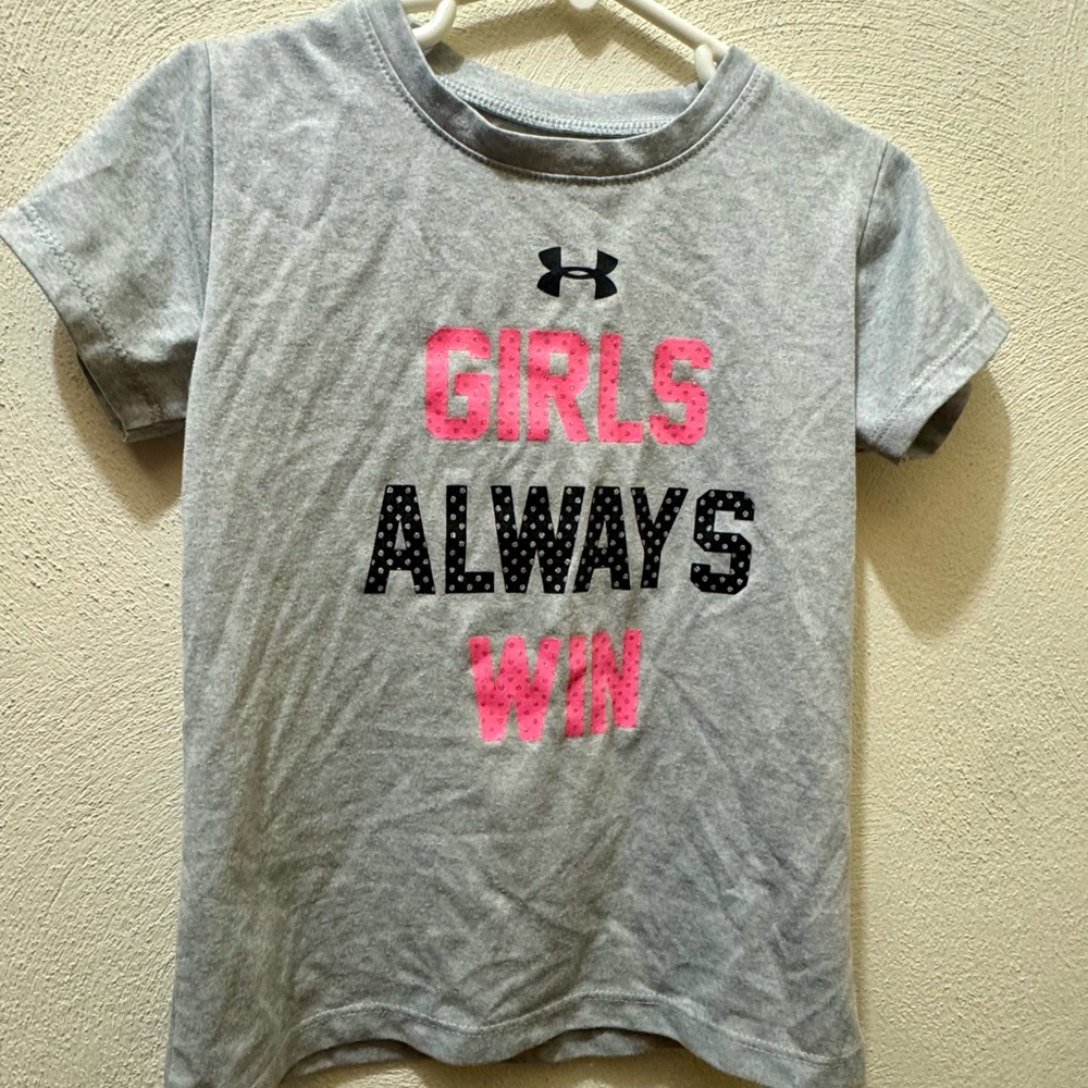 Under‎ Armour HeatGear Girls Graphic Tee Size 5